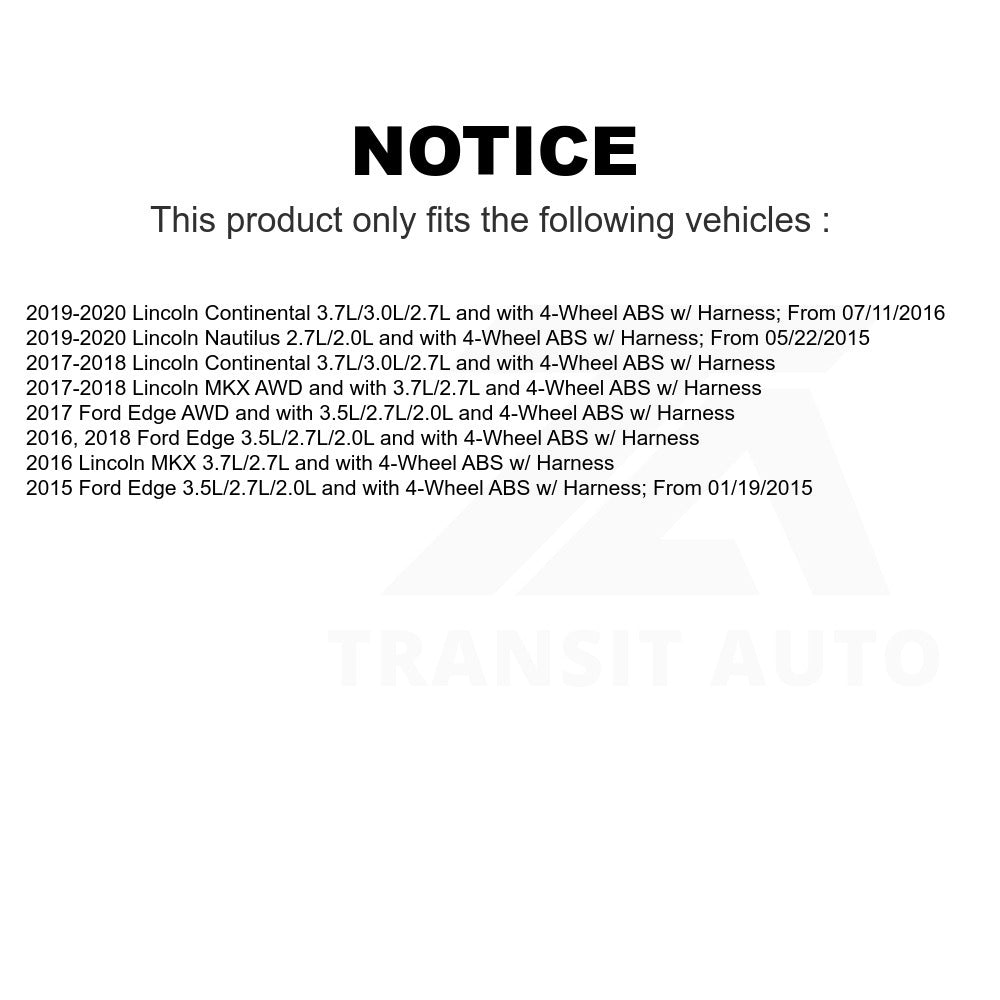 Mpulse Front ABS Wheel Speed Sensor SEN-2ABS3959 For Ford Edge Lincoln MKX Nautilus Continental