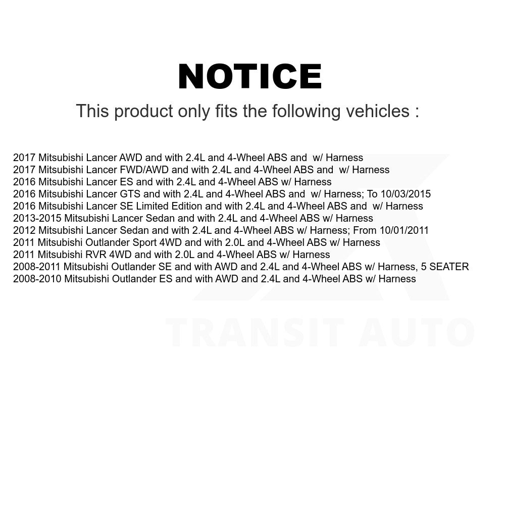 Mpulse Rear Left ABS Wheel Speed Sensor SEN-2ABS4043 For Mitsubishi Lancer Outlander Sport RVR