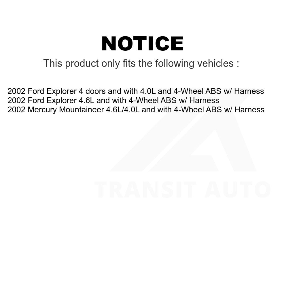 Mpulse Front ABS Wheel Speed Sensor SEN-2ABS4056 For Ford Explorer Mercury Mountaineer w/ Harness