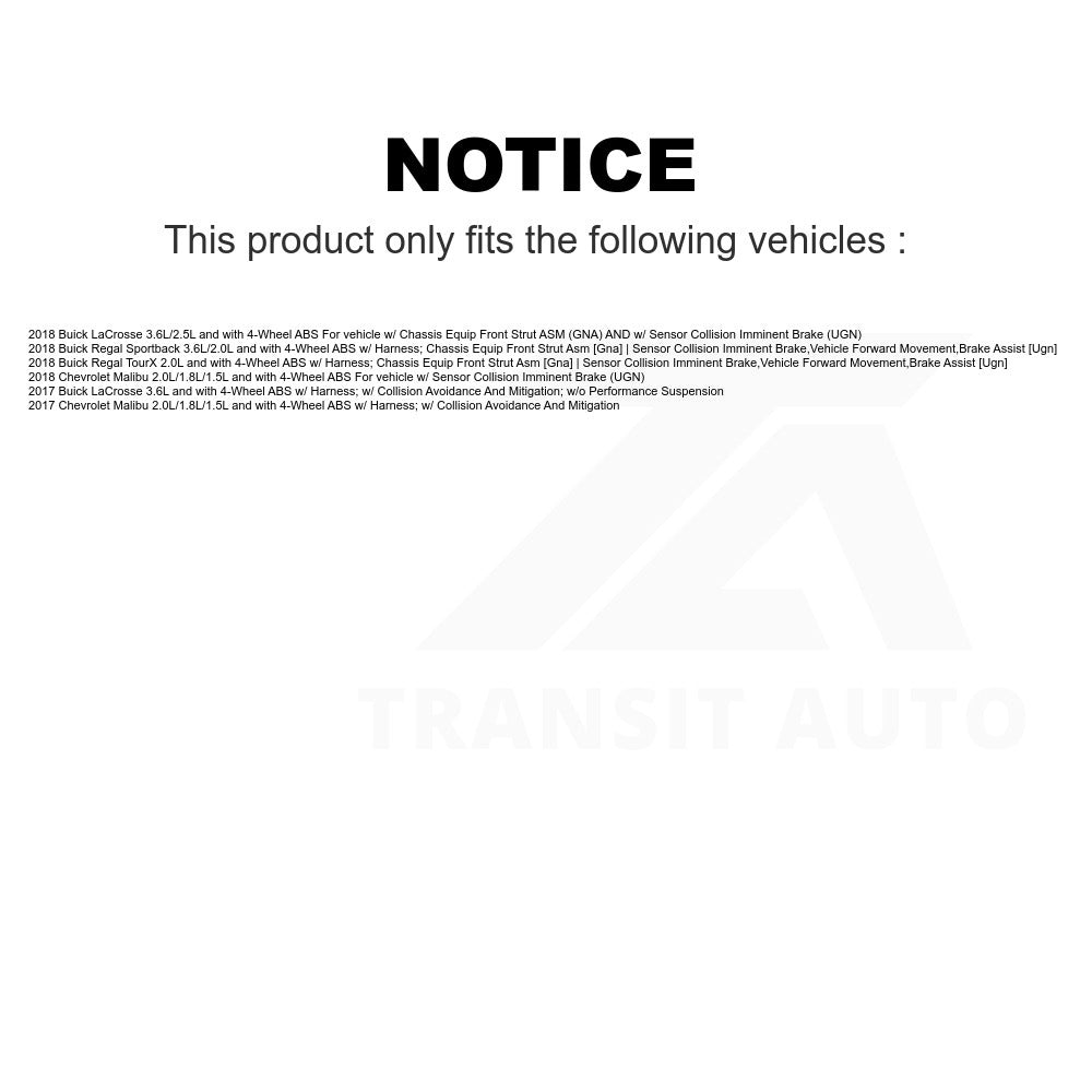 Mpulse Front ABS Wheel Speed Sensor SEN-2ABS4299 For Chevrolet Malibu Buick LaCrosse Regal Sportback TourX