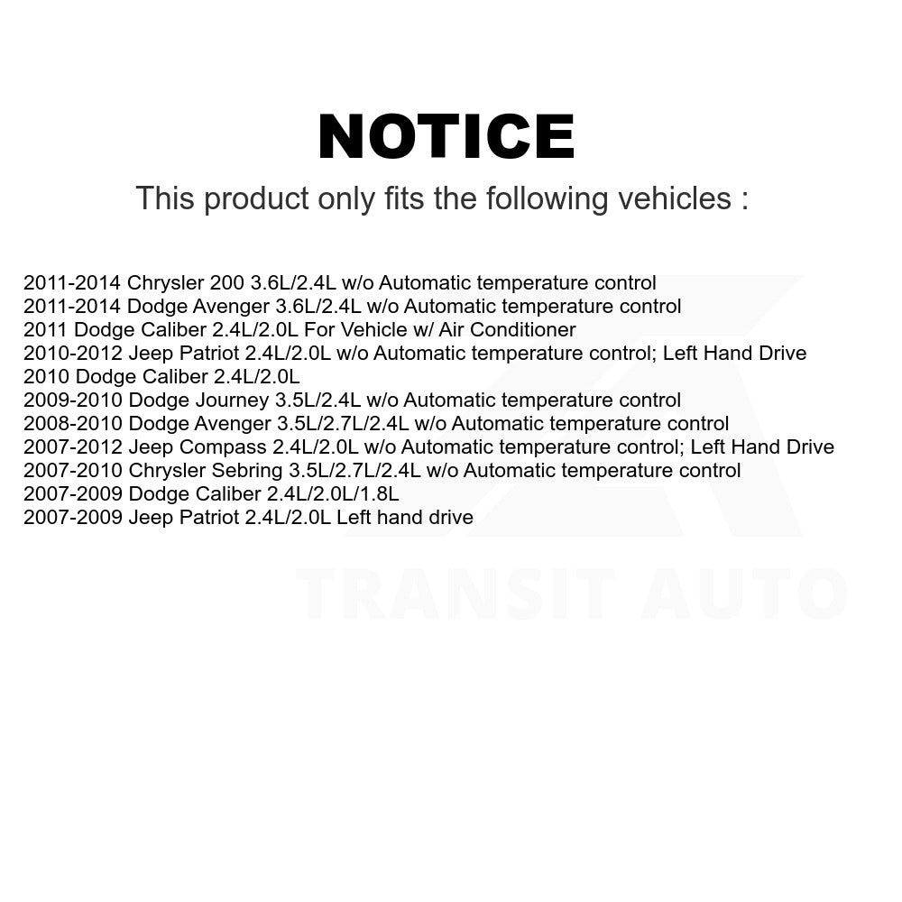 Mpulse HVAC Blower Motor Resistor SEN-2BMR0018 For Dodge Chrysler Avenger Jeep 200 Caliber Patriot Sebring Compass Journey