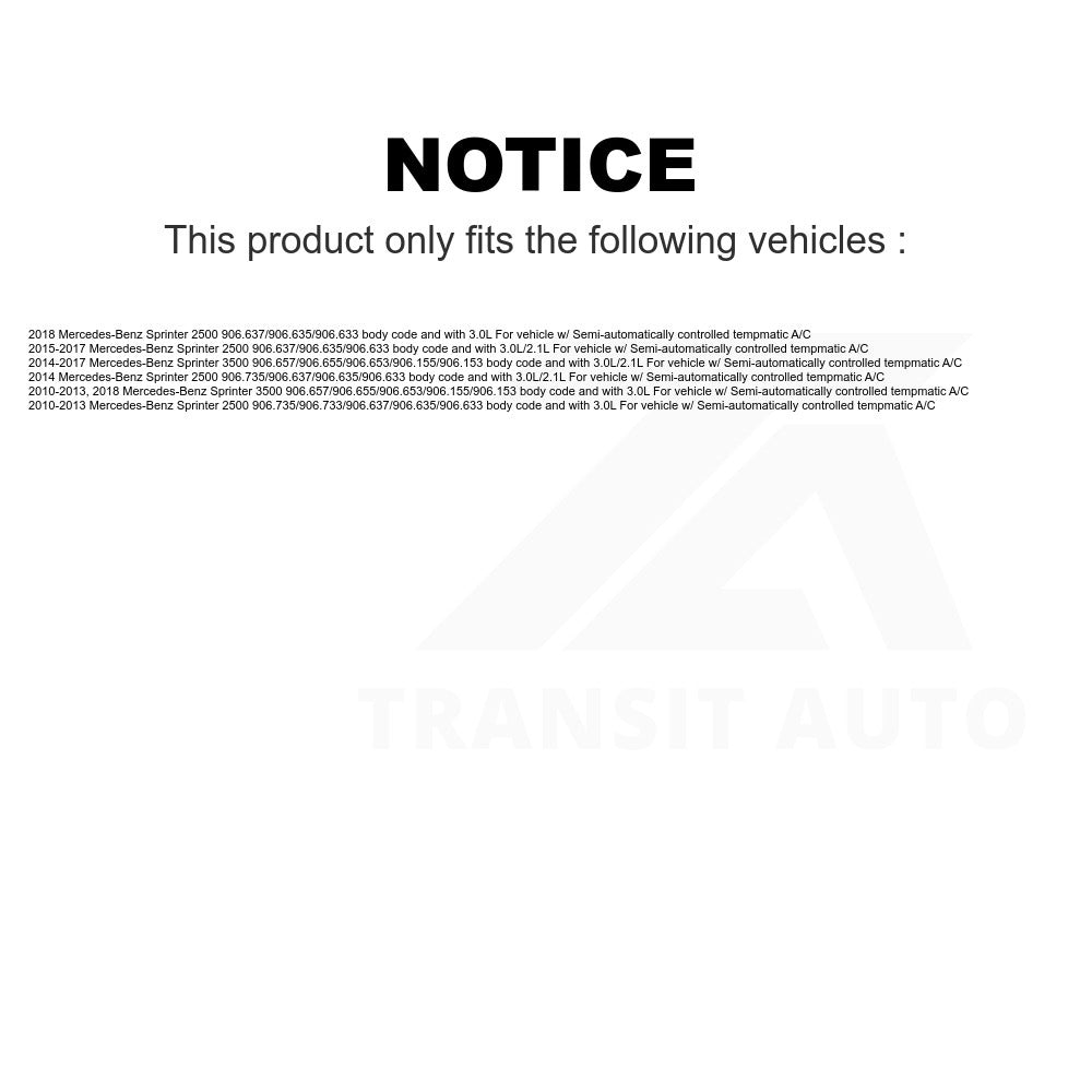 Mpulse HVAC Blower Motor Control Module SEN-2BMR0176 For Mercedes-Benz Sprinter 2500 3500 vehicle w/ Semi-automatically controlled tempmatic A/C