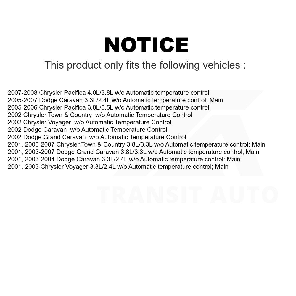 Mpulse HVAC Blower Motor Resistor SEN-2BMR0275 For Dodge Chrysler Grand Caravan Town & Country Pacifica Voyager