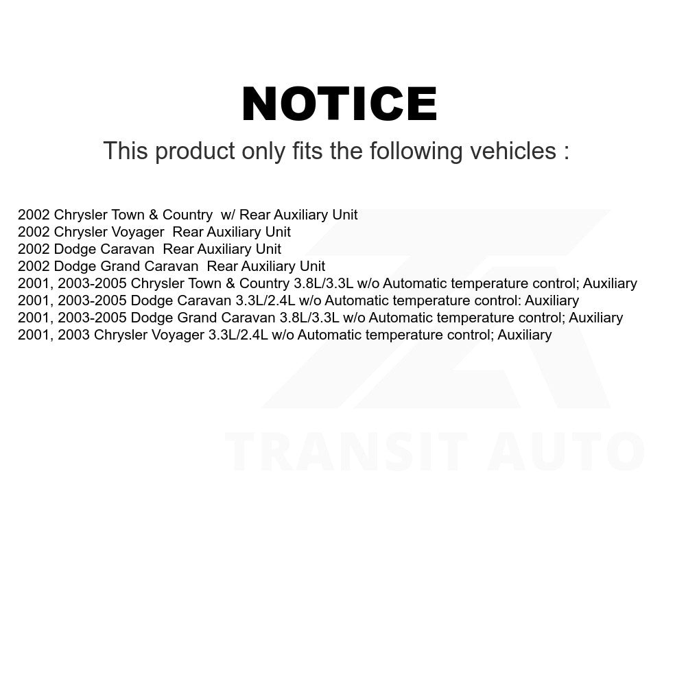 Mpulse HVAC Blower Motor Resistor SEN-2BMR0298 For Dodge Chrysler Grand Caravan Town & Country Voyager