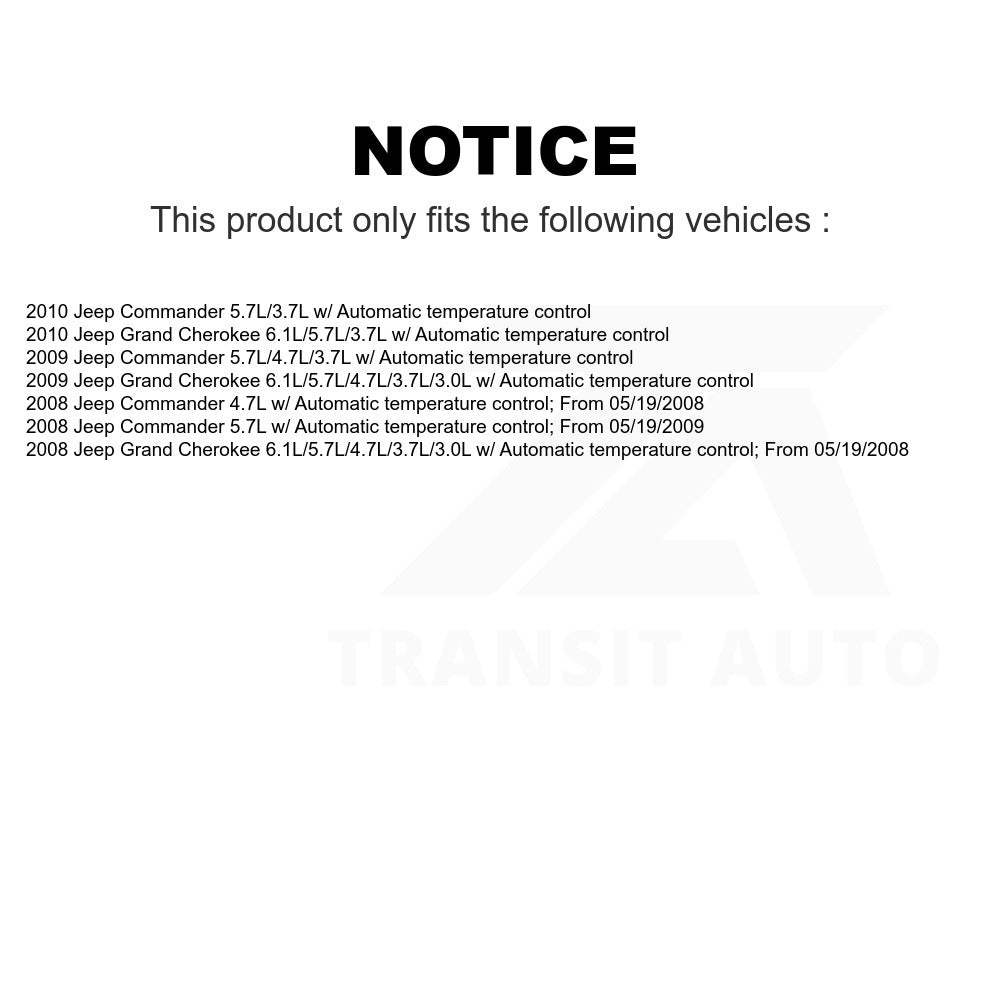 Mpulse HVAC Blower Motor Control Module SEN-2BMR0362 For Jeep Grand Cherokee Commander