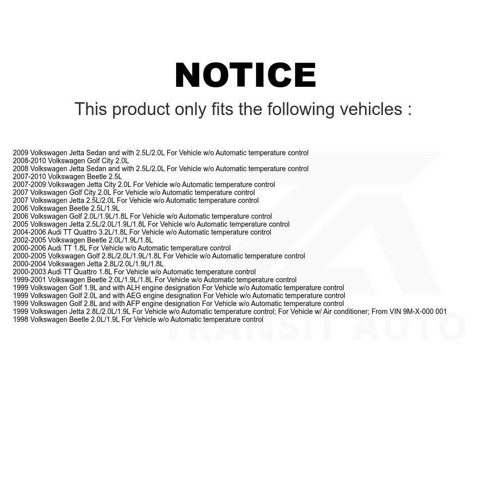 Mpulse HVAC Blower Motor Resistor SEN-2BMR1001 For Volkswagen Jetta Beetle Golf Audi TT Quattro City