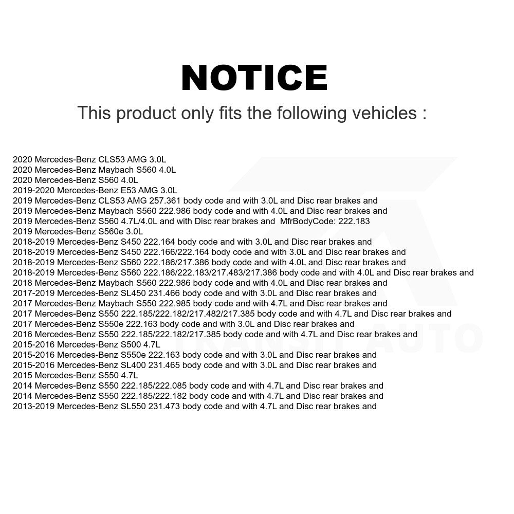 Mpulse Front Disc Brake Pads Wear Sensor SEN-2BWS0008 For Mercedes-Benz S550 SL550 S560 S450 SL400 SL450 E53 AMG S550e CLS53 Maybach S500 S560e