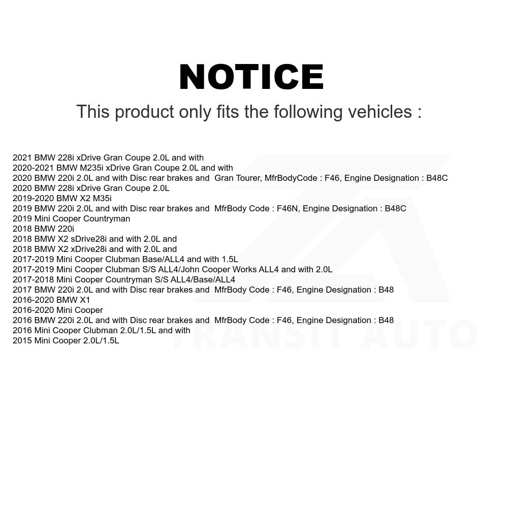 Mpulse Rear Disc Brake Pads Wear Sensor SEN-2BWS0030 For Mini Cooper BMW X1 Countryman Clubman X2 220i 228i xDrive Gran Coupe M235i