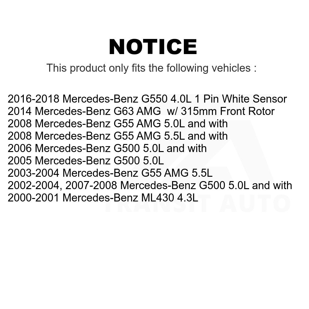Mpulse Disc Brake Pads Wear Sensor SEN-2BWS0128 For Mercedes-Benz ML430 G500 G550 G63 AMG G55