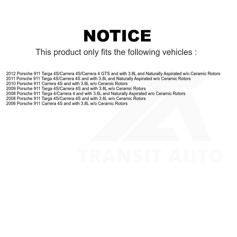 Mpulse Front Disc Brake Pads Wear Sensor SEN-2BWS0214 For Porsche 911 w o Ceramic Rotors