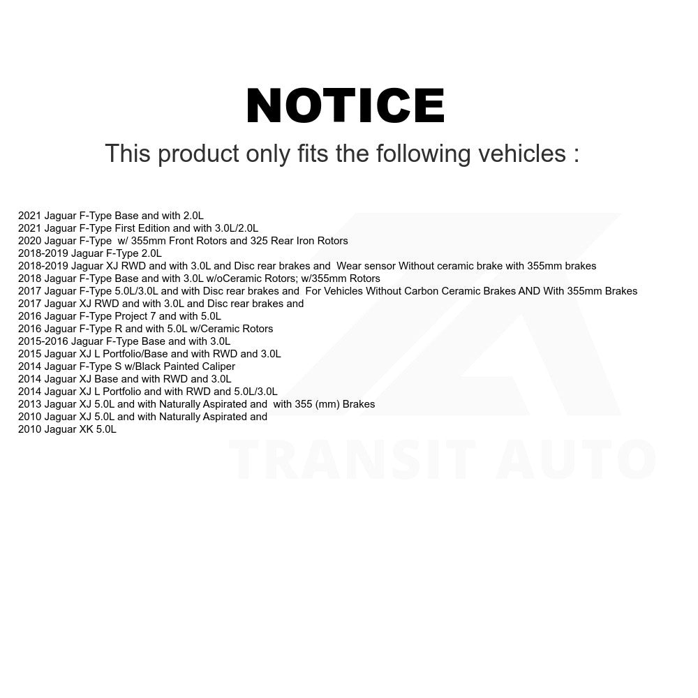 Mpulse Front Disc Brake Pads Wear Sensor SEN-2BWS0308 For Jaguar F-Type XJ XK