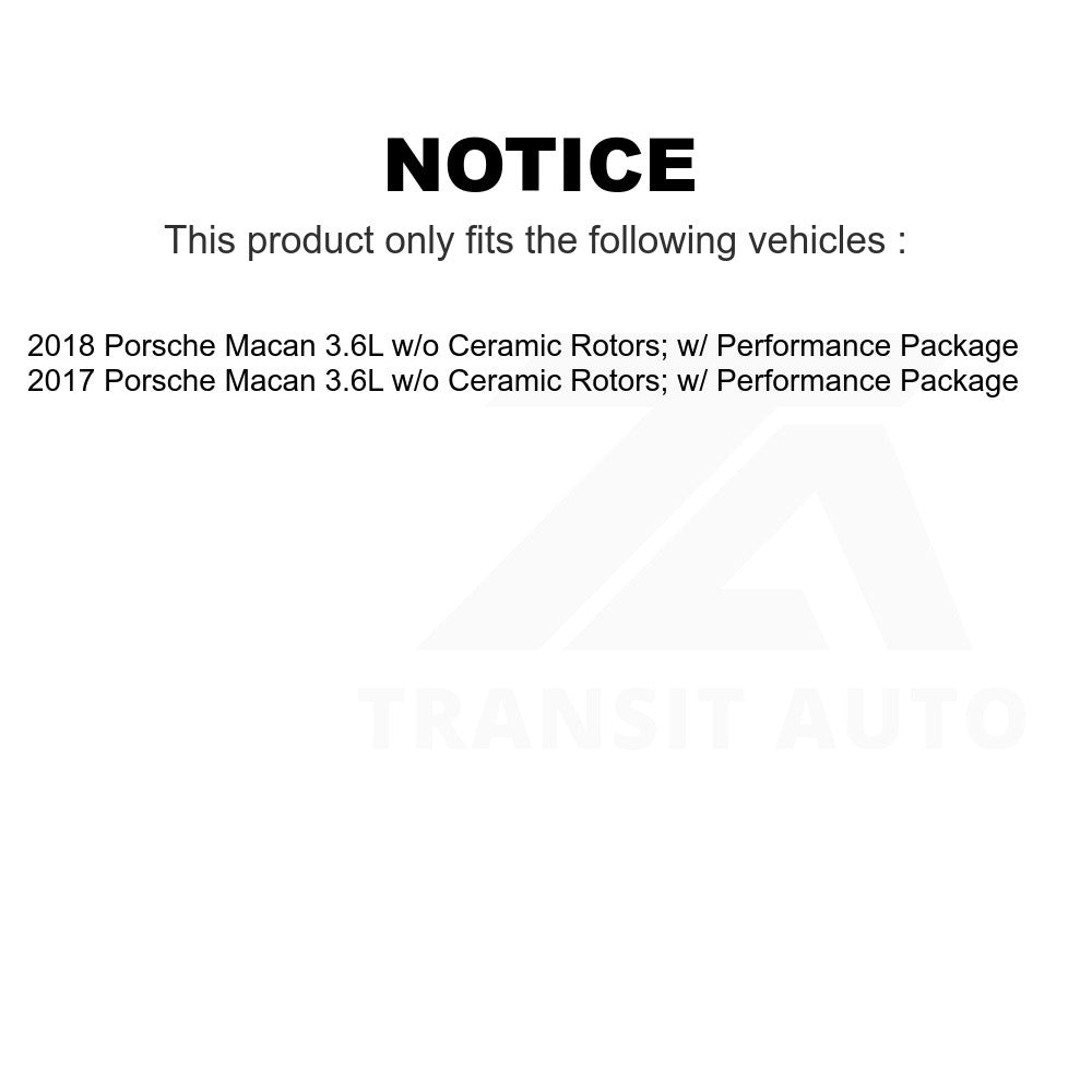 Mpulse Front Disc Brake Pads Wear Sensor SEN-2BWS0426 For 2017-2018 Porsche Macan 3.6L w o Ceramic Rotors; Performance Package