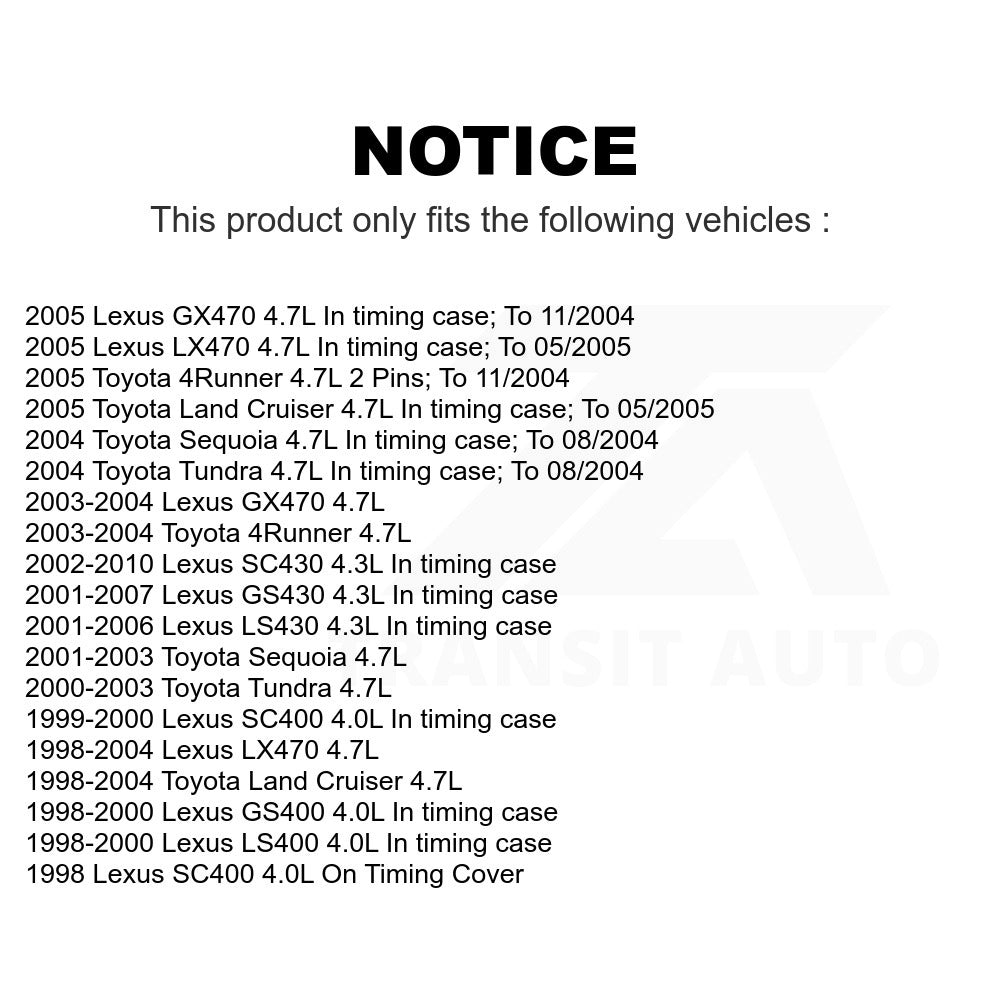 Mpulse Engine Camshaft Position Sensor SEN-2CAM0247 For Toyota Tundra Lexus 4Runner Sequoia LS430 SC430 GX470 Land Cruiser LX470 LS400 GS430 GS400 SC400