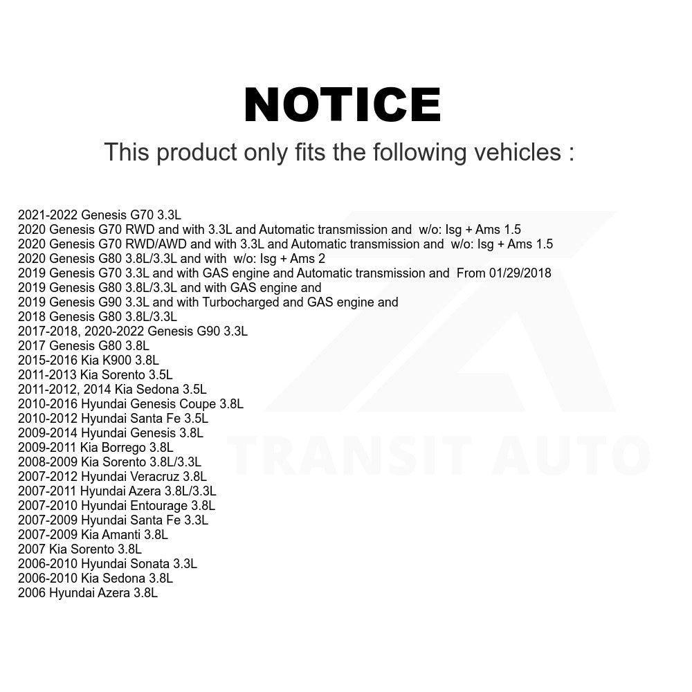 Mpulse Engine Crankshaft Position Sensor SEN-2CRK0636 For Hyundai Kia Sonata Sorento Santa Fe Sedona Genesis Coupe Veracruz Azera G80 Entourage Borrego G70 G90 Amanti K900