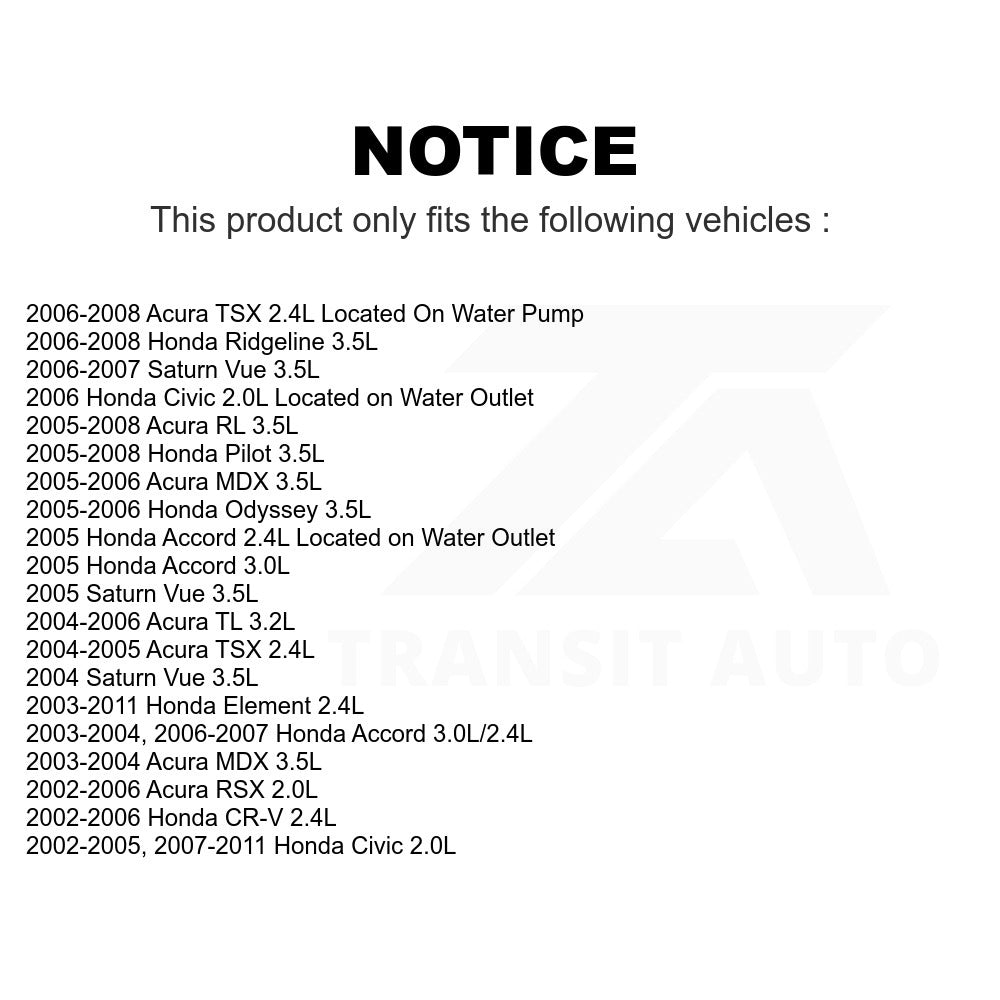 Mpulse Engine Coolant Temperature Sensor SEN-2CTS0047 For Honda Civic Accord Acura CR-V Pilot Odyssey Element Saturn Vue TL MDX Ridgeline TSX RSX RL