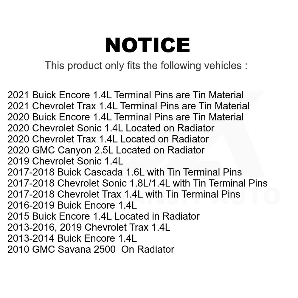 Mpulse Engine Coolant Temperature Sensor SEN-2CTS0147 For Buick Encore Chevrolet Trax Sonic Cascada GMC Canyon Savana 2500