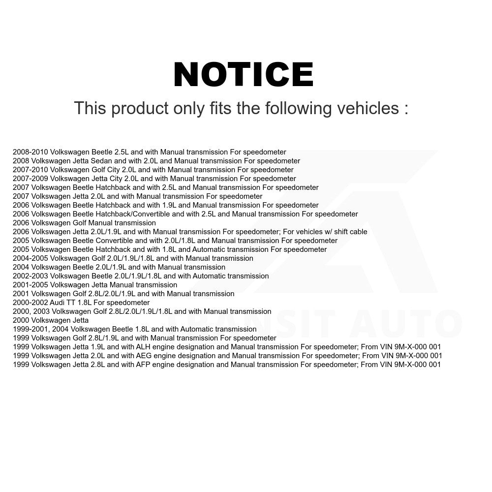 Mpulse Vehicle Speed Sensor SEN-2VSS0019 For Volkswagen Jetta Beetle Golf Audi TT City