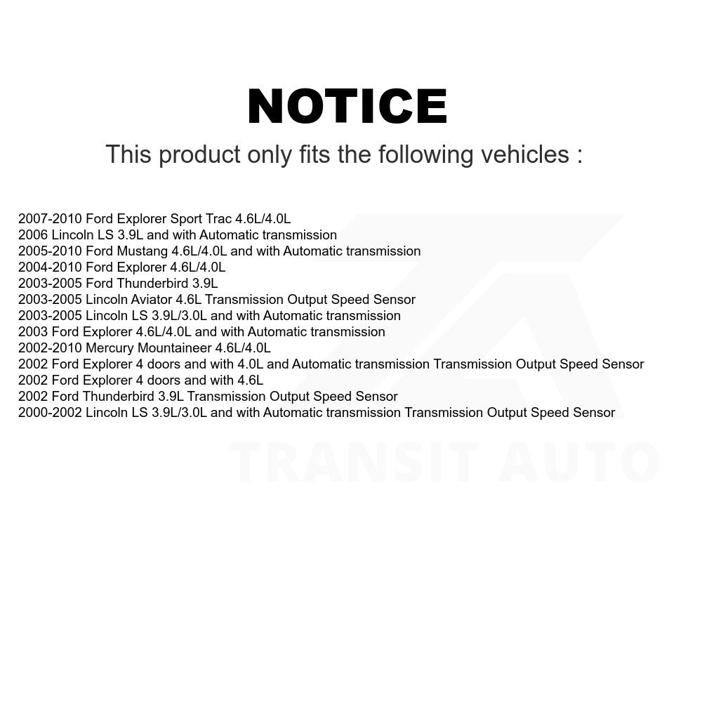 Mpulse Vehicle Speed Sensor SEN-2VSS0049 For Ford Explorer Mustang Mercury Mountaineer Lincoln LS Sport Trac Thunderbird Aviator