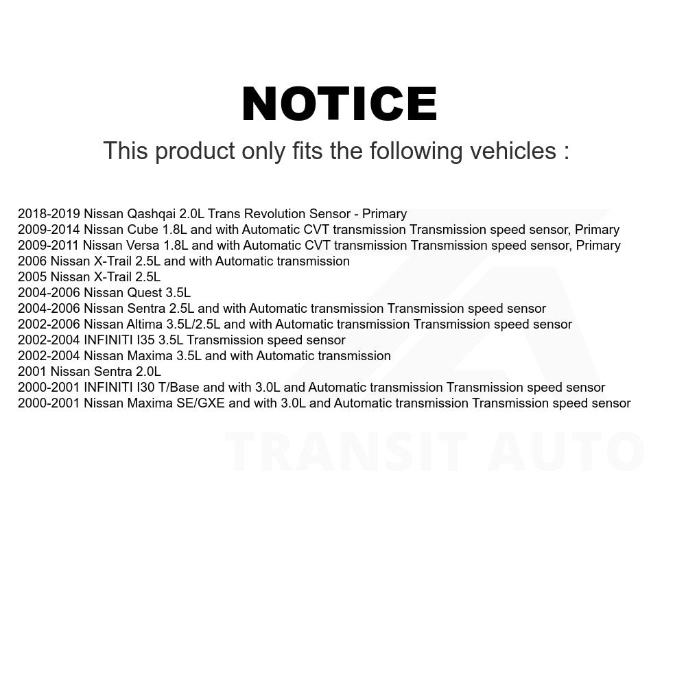 Mpulse Speed Sensor SEN-2VSS0070 For Nissan Altima Sentra Maxima Versa Quest Cube INFINITI I35 I30 Qashqai X-Trail