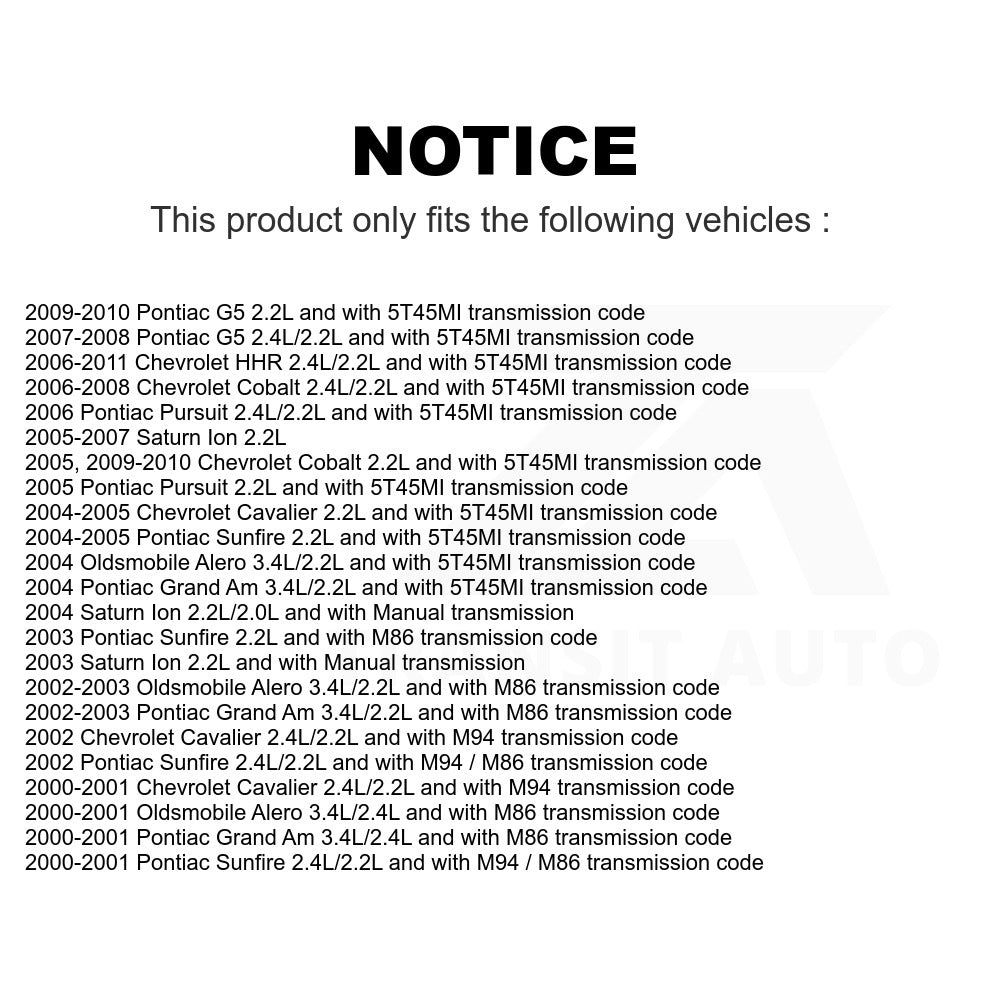 Mpulse Vehicle Speed Sensor SEN-2VSS0072 For Chevrolet Cobalt HHR Pontiac Cavalier Saturn Ion Grand Am Oldsmobile Alero Sunfire G5 Pursuit