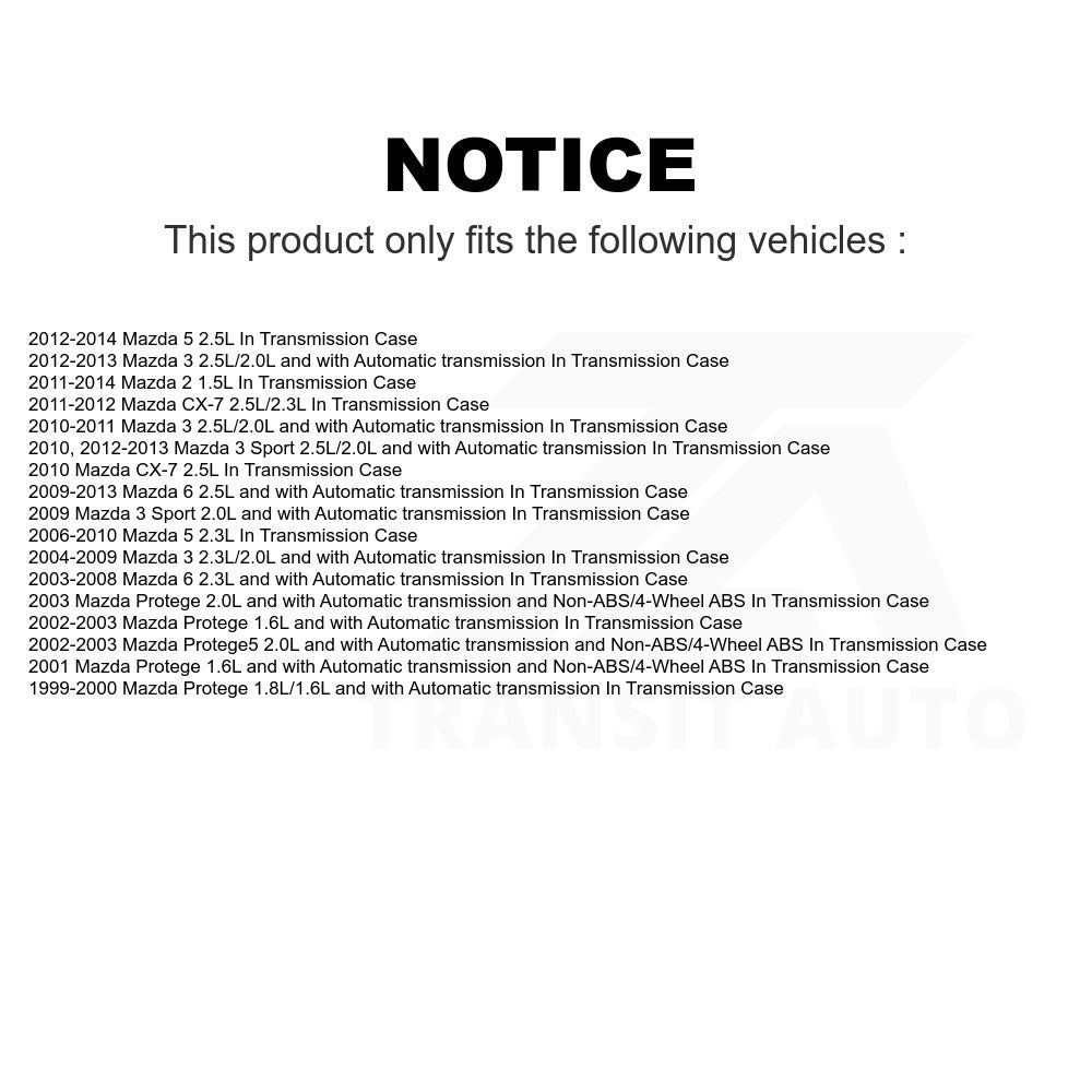 Mpulse Vehicle Speed Sensor SEN-2VSS0096 For Mazda 3 6 5 Protege CX-7 2 Protege5 Sport In Transmission Case