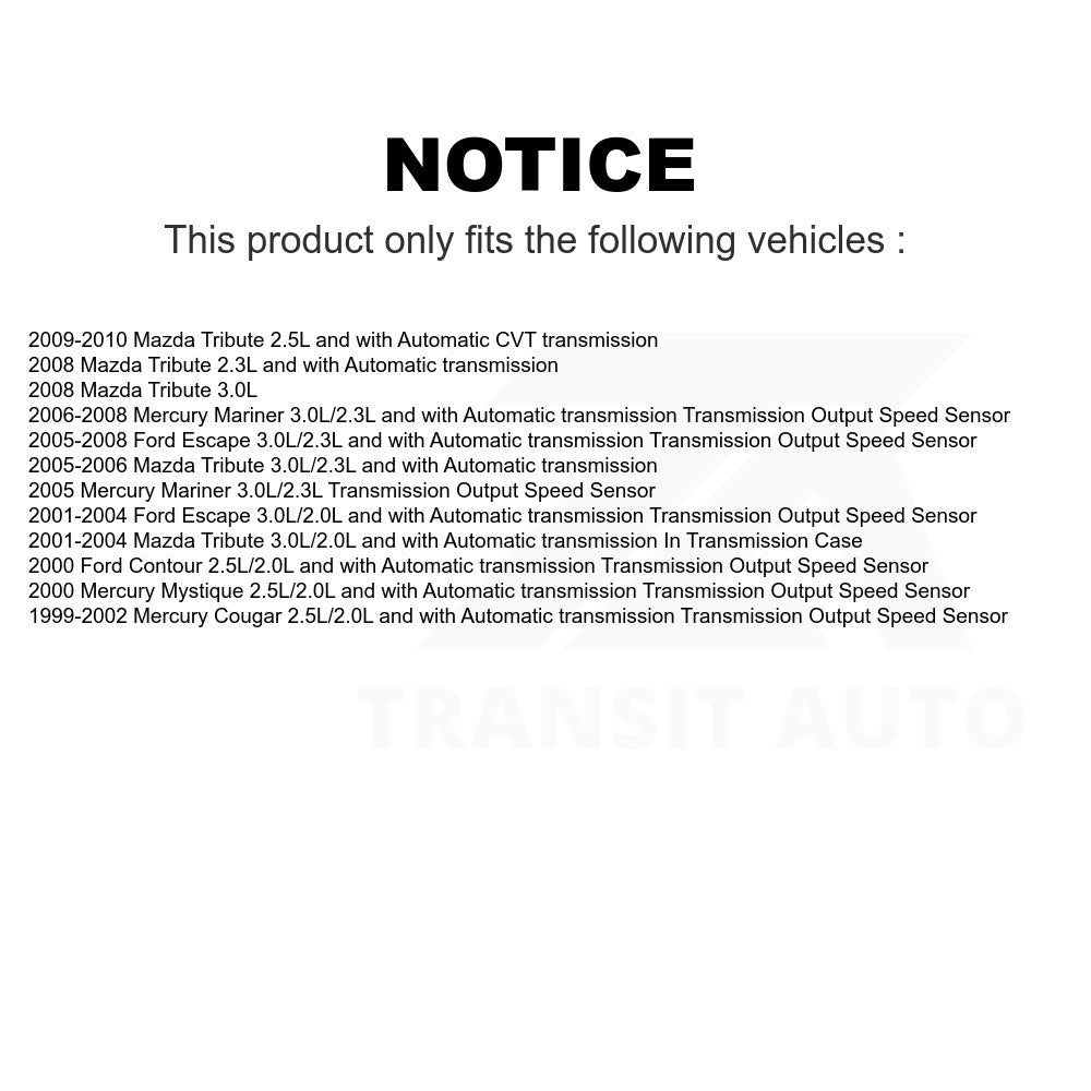 Mpulse Vehicle Speed Sensor SEN-2VSS0102 For Ford Escape Mazda Tribute Mercury Mariner Cougar Contour Mystique