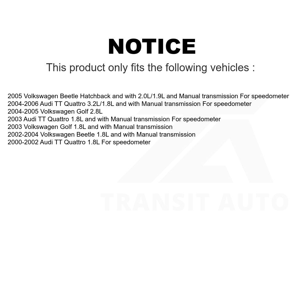 Mpulse Vehicle Speed Sensor SEN-2VSS0395 For Volkswagen Beetle Golf Audi TT Quattro