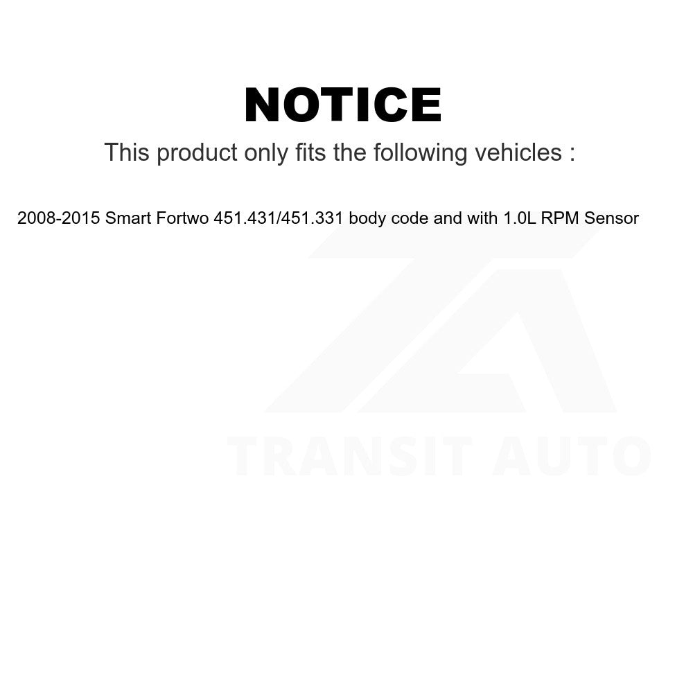Mpulse Vehicle Speed Sensor SEN-2VSS0400 For 2008-2015 Smart Fortwo 451.431 451.331 body code with 1.0L RPM