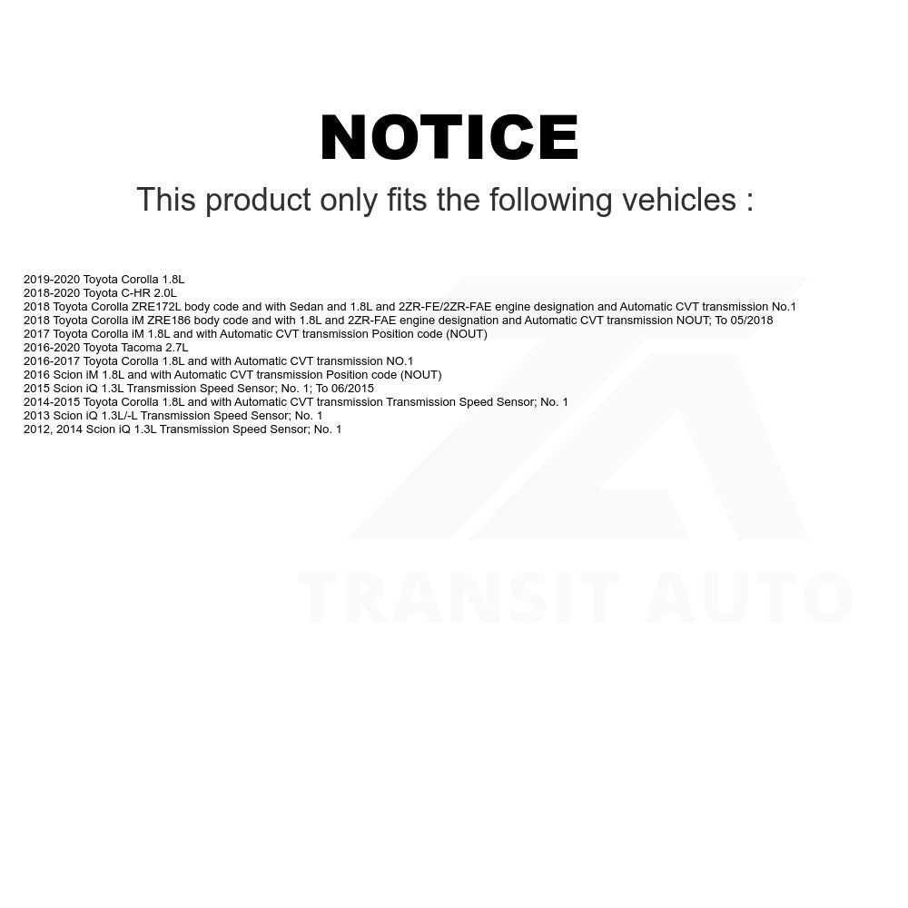 Mpulse Vehicle Speed Sensor SEN-2VSS0532 For Toyota Corolla Tacoma C-HR iM Scion iQ
