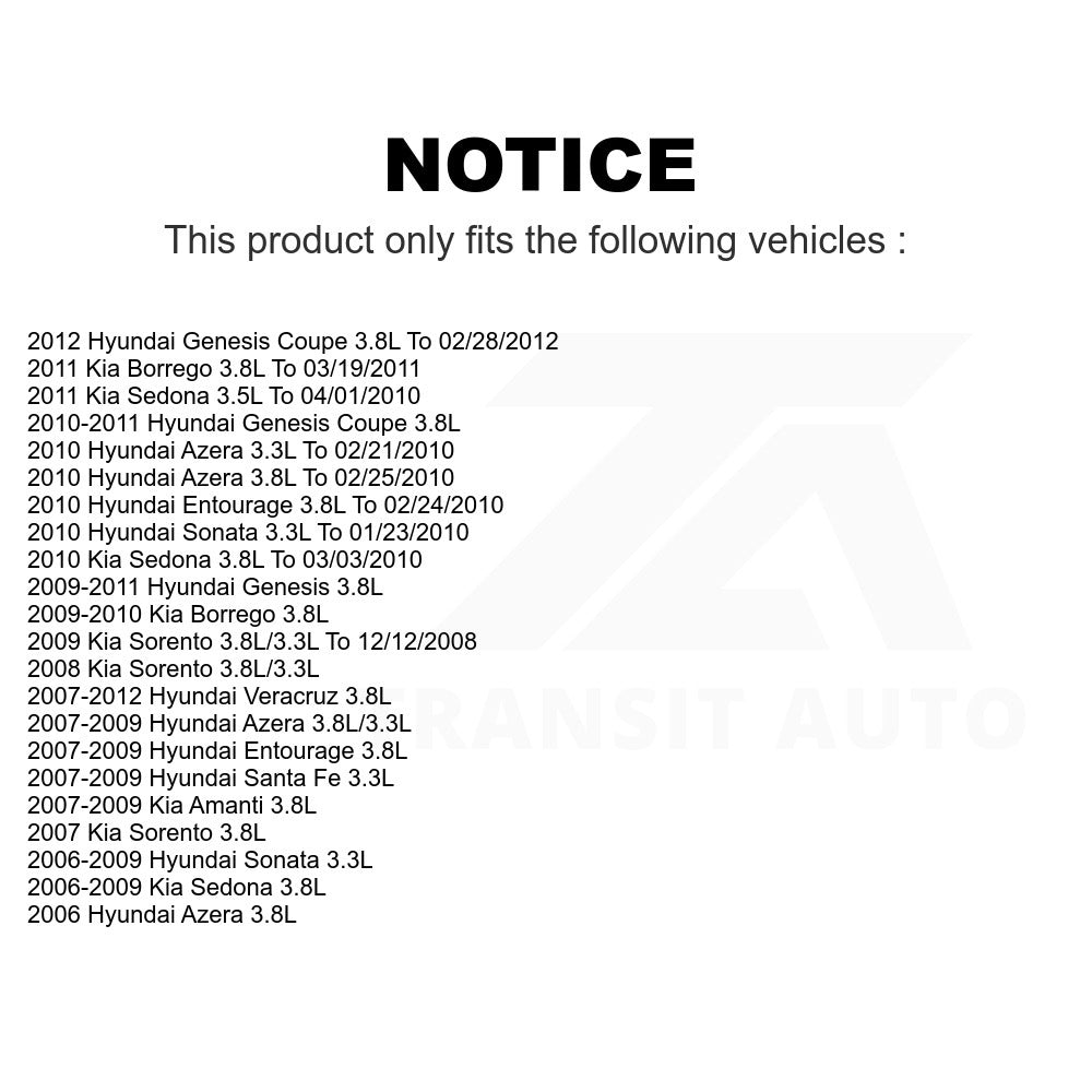 Mpulse Engine Variable Valve Timing (VVT) Solenoid SEN-2VTS0115 For Hyundai Sonata Santa Fe Kia Sedona Sorento Veracruz Azera Genesis Coupe Entourage Borrego Amanti