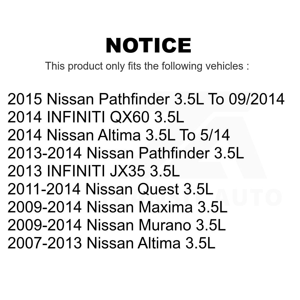 Mpulse Right Engine Variable Valve Timing (VVT) Solenoid SEN-2VTS0168 For Nissan Altima Murano Maxima Pathfinder INFINITI Quest JX35 QX60 3.5L
