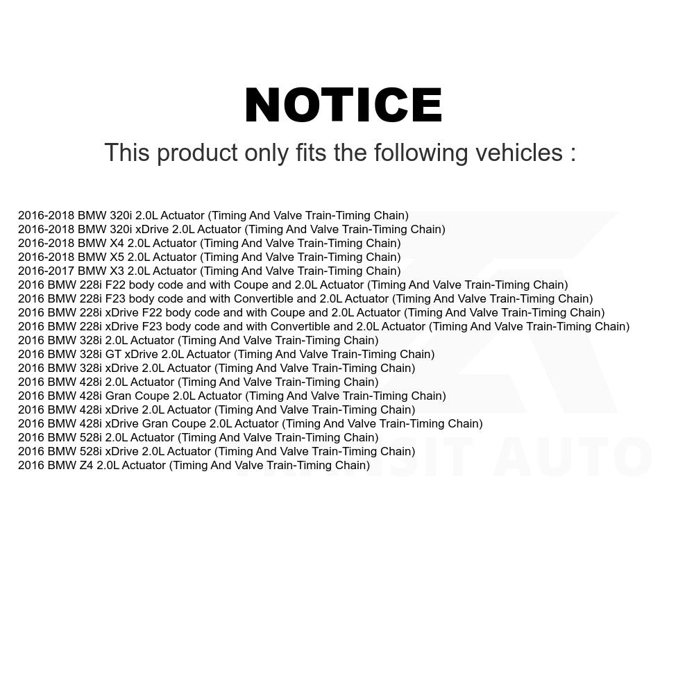 Mpulse Engine Variable Valve Timing (VVT) Solenoid SEN-2VTS0211 For BMW X5 X3 320i xDrive 328i X4 528i 428i Gran Coupe 228i GT Z4 Actuator (Timing And Train-Timing Chain)
