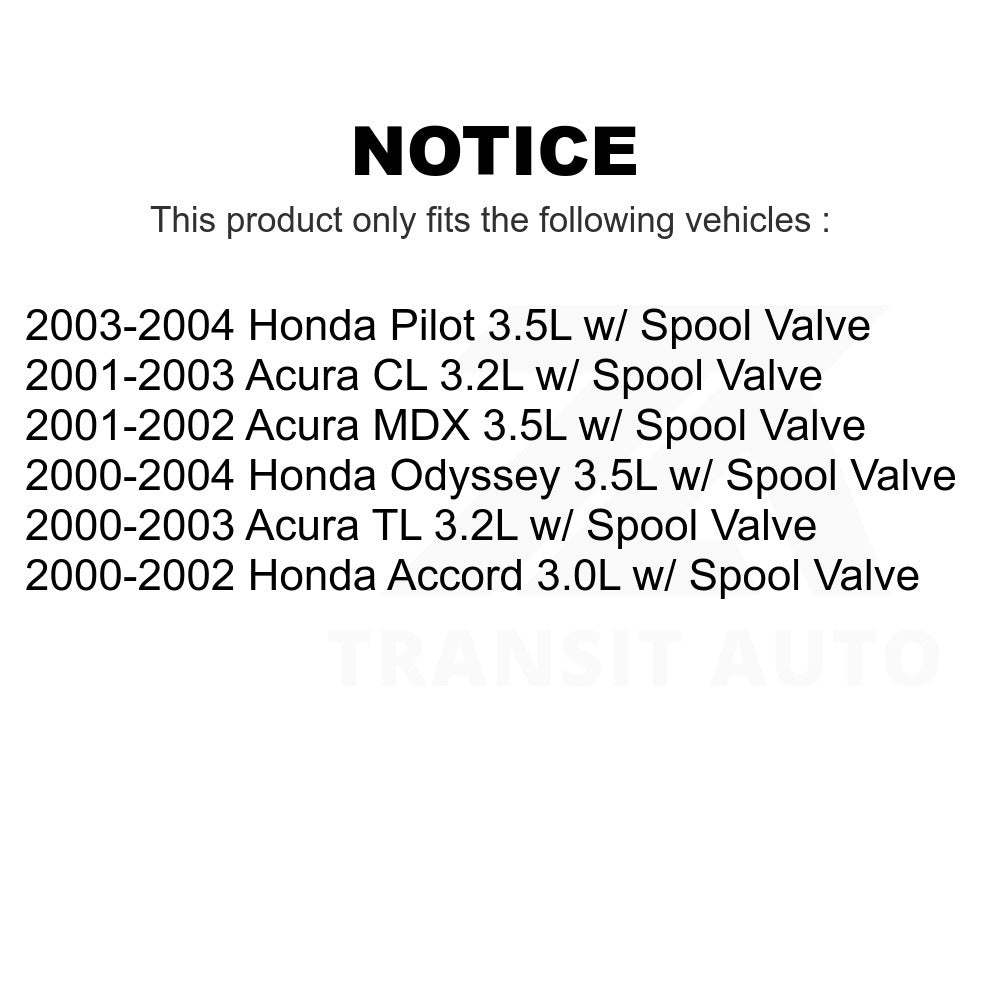 Mpulse Engine Variable Valve Timing (VVT) Solenoid SEN-2VTS0496 For Honda Accord Odyssey Acura Pilot TL MDX CL w/ Spool