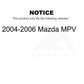 Rear Semi-Metallic Disc Brake Pads SIM-1073 For 2004-2006 Mazda MPV