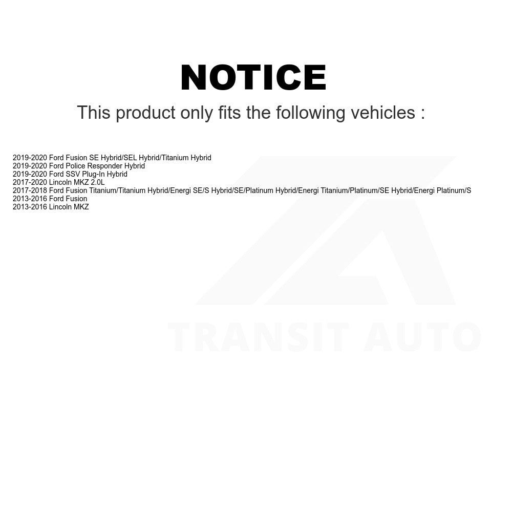 Front Semi-Metallic Disc Brake Pads SIM-1653 For Ford Fusion Lincoln MKZ Police Responder Hybrid SSV Plug-In