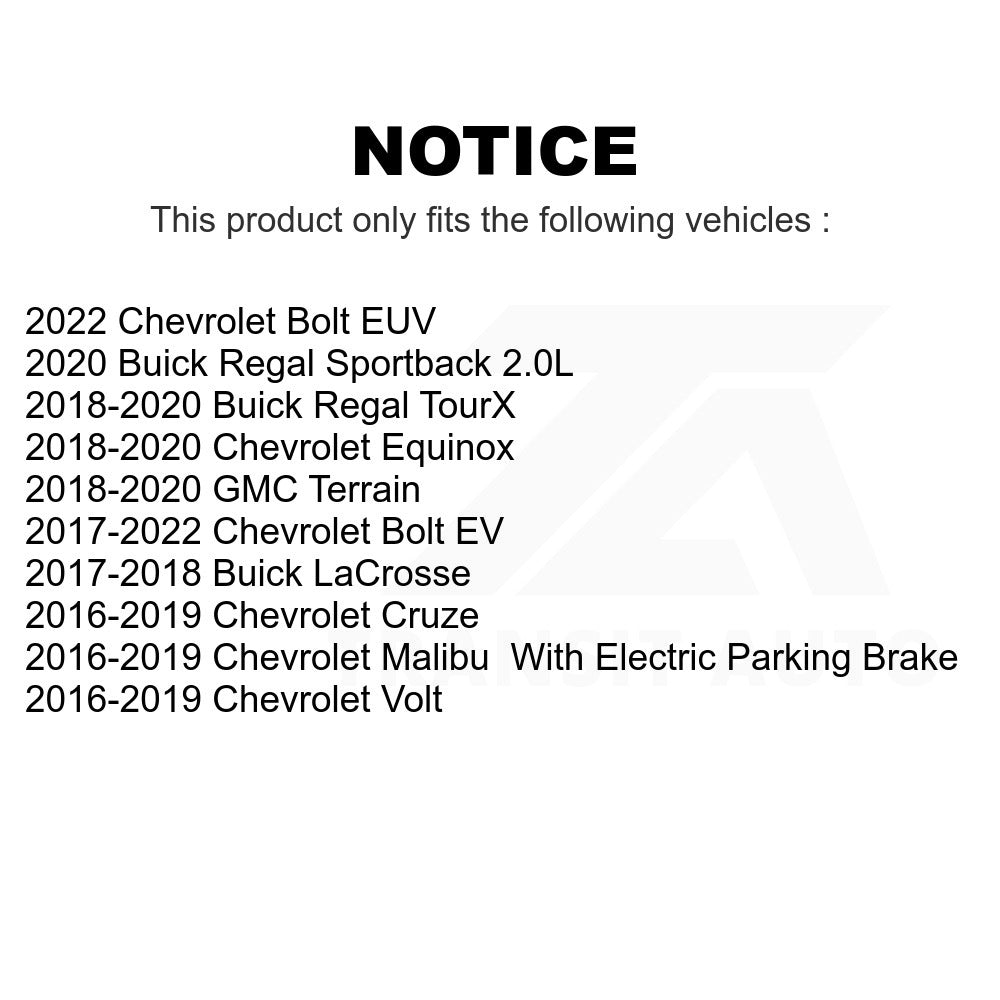 Rear Semi-Metallic Disc Brake Pads SIM-1857 For Chevrolet Equinox Malibu Cruze GMC Terrain Volt Bolt EV Buick LaCrosse Regal TourX Sportback EUV