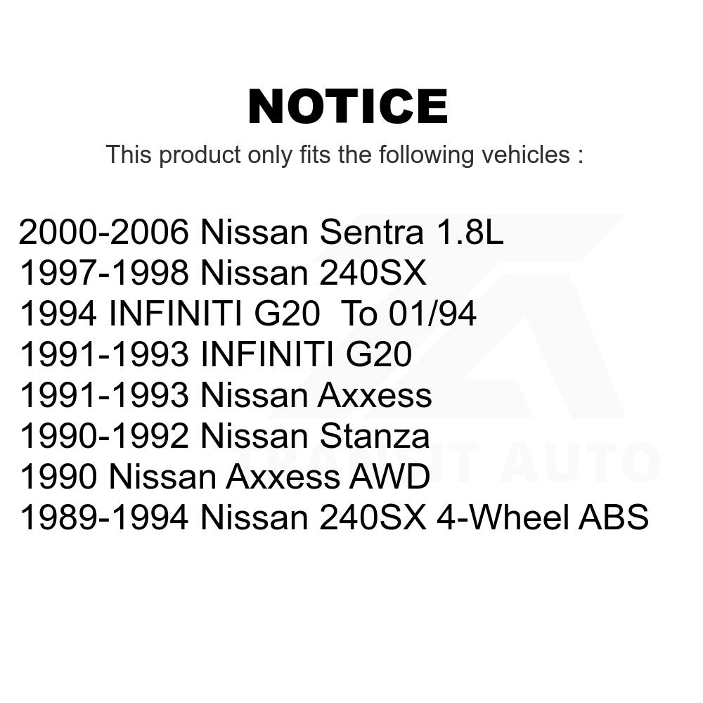 Front Semi-Metallic Disc Brake Pads SIM-462 For Nissan Sentra 240SX Stanza INFINITI G20 Axxess