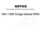 Front Semi-Metallic Disc Brake Pads SIM-529 For 1991-1996 Dodge Dakota RWD