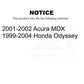 Front Semi-Metallic Disc Brake Pads SIM-793 For Honda Odyssey Acura MDX