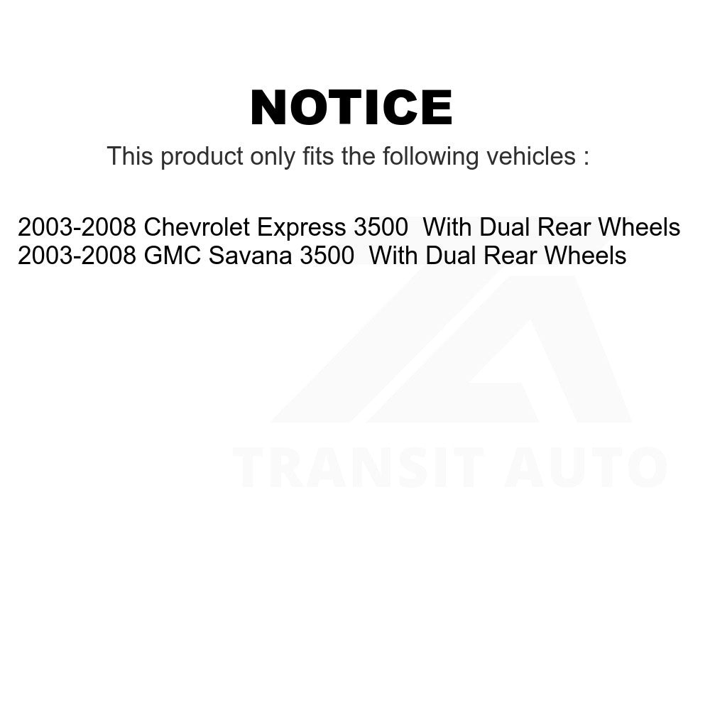 Rear Semi-Metallic Disc Brake Pads SIM-989 For 2003-2008 Chevrolet Express 3500 GMC Savana With Dual Wheels