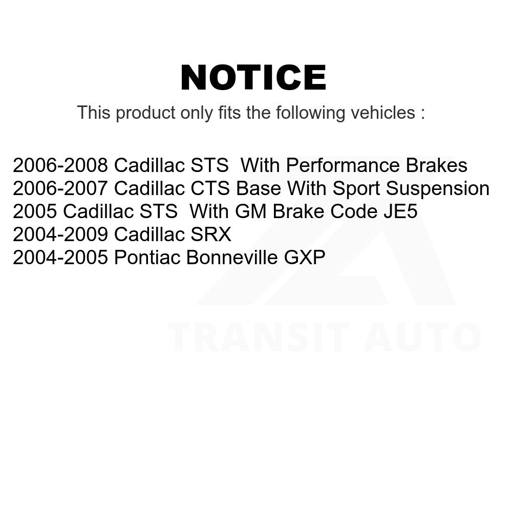 Front Ceramic Disc Brake Pads TEC-1019 For Cadillac SRX CTS STS Pontiac Bonneville