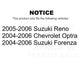 Rear Ceramic Disc Brake Pads TEC-1036 For Suzuki Forenza Reno Chevrolet Optra
