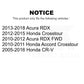 Rear Ceramic Disc Brake Pads TEC-1086 For Honda CR-V Acura RDX Crosstour Accord