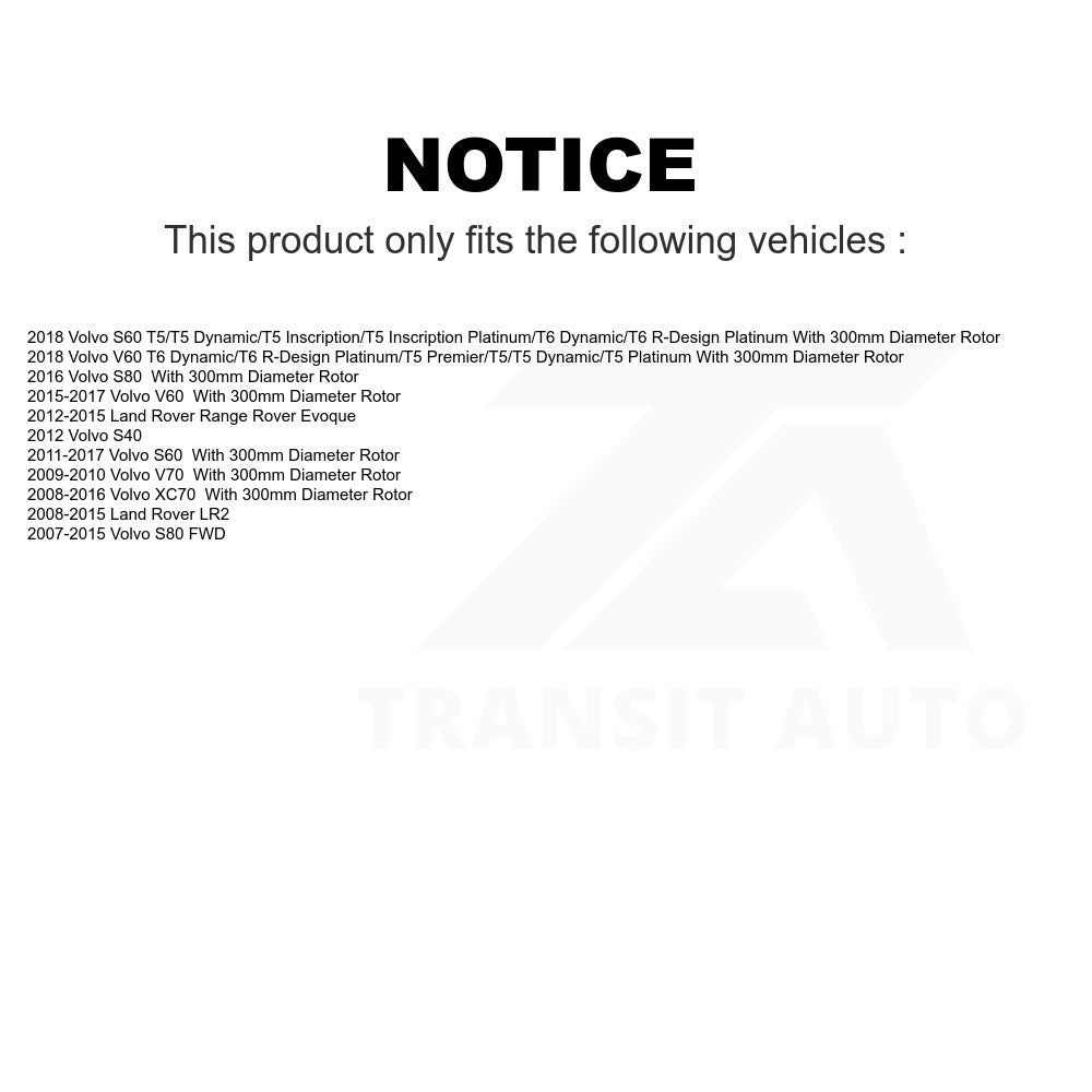 Front Ceramic Disc Brake Pads TEC-1306 For Volvo S60 Land Rover XC70 S80 Range Evoque LR2 V60 V70 S40