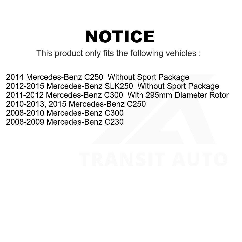 Front Ceramic Disc Brake Pads TEC-1340 For Mercedes-Benz C300 C250 SLK250 C230