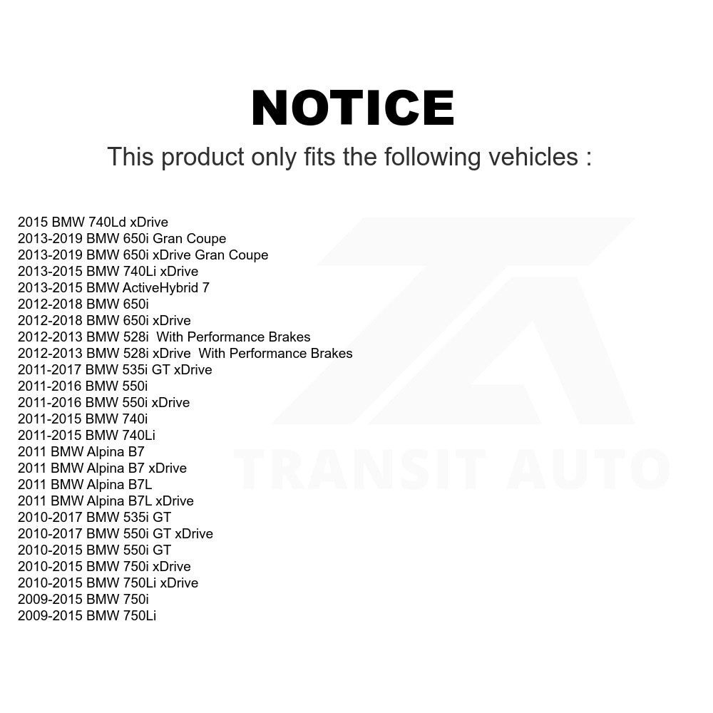 Front Ceramic Disc Brake Pads TEC-1409 For BMW 528i xDrive 750Li 550i 650i 750i 740Li 740i 535i GT Gran Coupe 740Ld Alpina B7 B7L ActiveHybrid 7