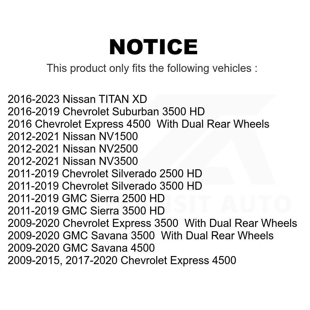 Ceramic Disc Brake Pads TEC-1411 For Chevrolet Silverado 2500 HD GMC Sierra 3500 Express Nissan Savana NV2500 TITAN XD NV3500 NV1500 Suburban 4500