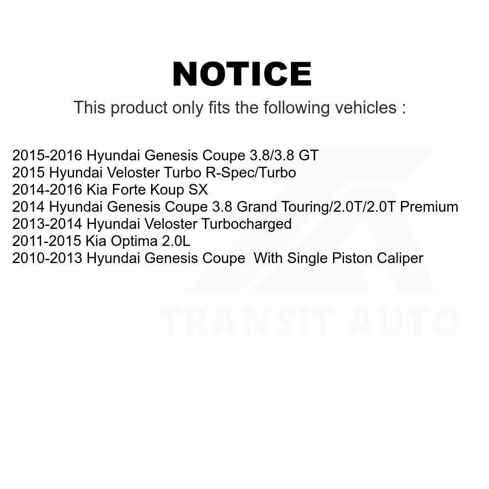 Front Ceramic Disc Brake Pads TEC-1413 For Kia Optima Hyundai Veloster Genesis Coupe Forte Koup