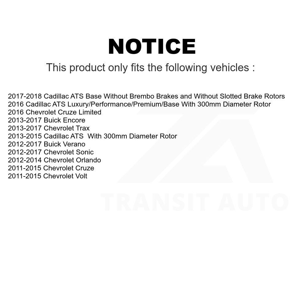 Front Ceramic Disc Brake Pads TEC-1522 For Chevrolet Cruze Buick Sonic Encore Trax Verano Cadillac ATS Limited Volt Orlando