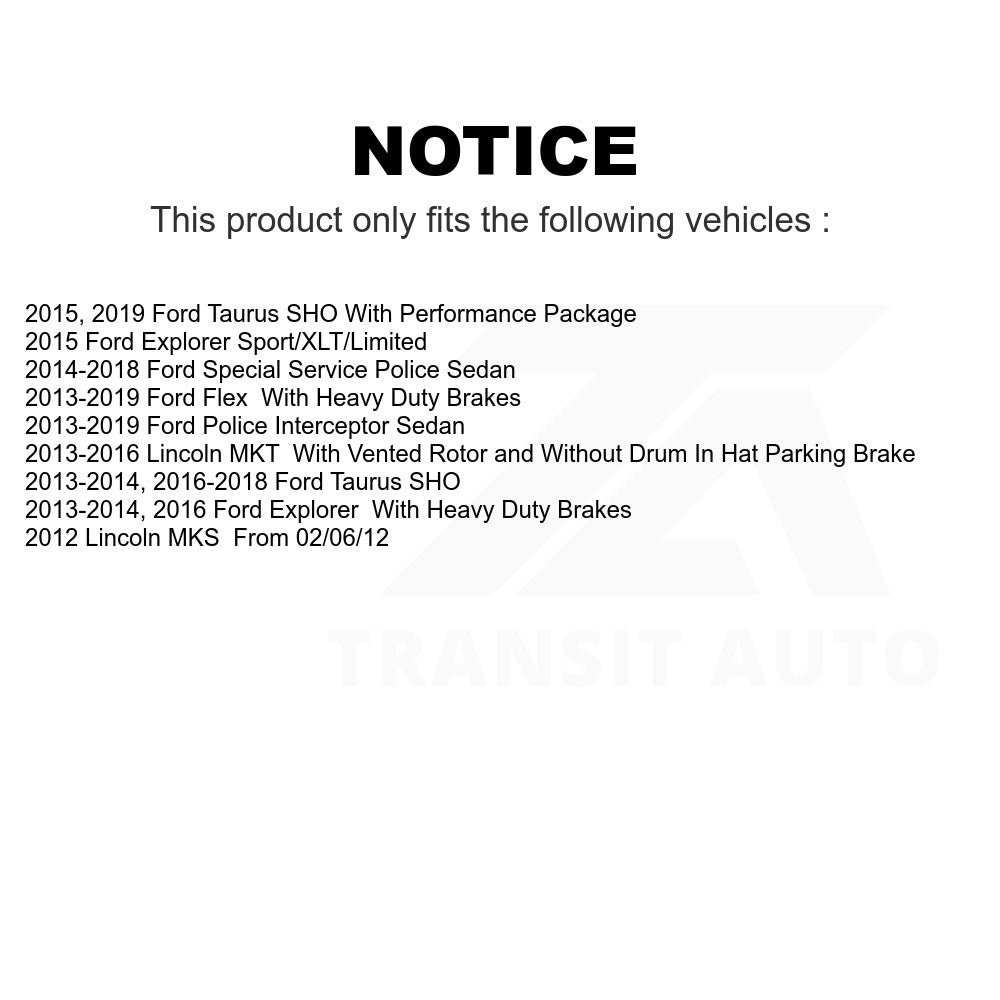 Rear Ceramic Disc Brake Pads TEC-1612 For Ford Explorer Taurus Flex Police Interceptor Sedan Lincoln MKT MKS Special Service